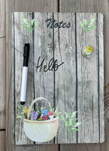 Load the image in the gallery,Ardoise magnétique panier fleuri avec feutre effaçable et aimant.