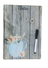 Charger l'image dans la galerie, Ardoise magnétique pot bleu avec feutre effaçable et aimant.