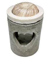 Load the image in the gallery,Bruleur en pierre décor Coeur pour fondant en cire végétale