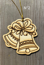 Load the image in the gallery,Décorations de Noël en bois brut à peindre