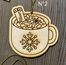 Load the image in the gallery,Décorations de Noël en bois brut à peindre