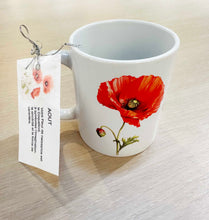 Charger l'image dans la galerie, Mug cadeau mois de naissance avec fleur imprimée mois d'Eté - Vaisselle