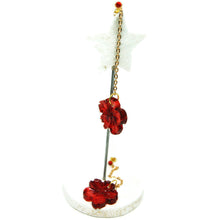 Charger l'image dans la galerie, Boucles d'oreilles fleur rouge - Bijoux -