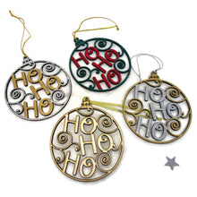 Load the image in the gallery,HO HO HO cutout wood ornament for Christmas tree