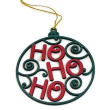Load the image in the gallery,HO HO HO cutout wood ornament for Christmas tree