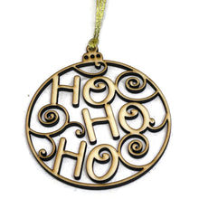 Load the image in the gallery,HO HO HO cutout wood ornament for Christmas tree