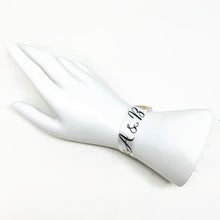Load the image in the gallery,Satin bracelet with initials for the bride and bridesmaids - Wedding
