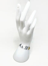 Load the image in the gallery,Satin bracelet with initials for the bride and bridesmaids - Wedding