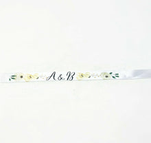 Load the image in the gallery,Satin bracelet with initials for the bride and bridesmaids - Wedding