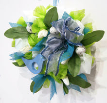Charger l'image dans la galerie, Couronne bleu et verte pour Pâques et le printemps - Décoration maison
