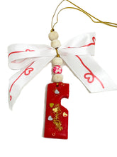 Load the image in the gallery,Red scented suspension with bow for the car or home.