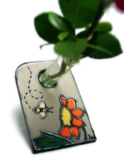 Charger l'image dans la galerie, Vase soliflore avec abeille - Décoration maison