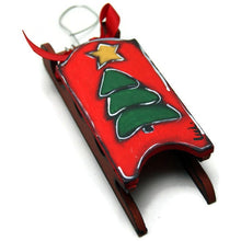 Charger l'image dans la galerie, Luges de noël mini en bois à suspendre dans le sapin de noël