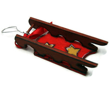 Charger l'image dans la galerie, Luges de noël mini en bois à suspendre dans le sapin de noël