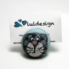 Charger l'image dans la galerie, Porte photo boule avec petit chat gris- Articles de bureau -