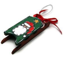 Charger l'image dans la galerie, Luges de noël mini en bois à suspendre dans le sapin de noël