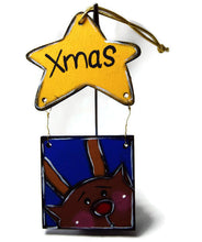 Charger l'image dans la galerie, Ornements de sapin de noël étoiles avec Père Noël, bonhomme de neige et renne