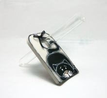 Charger l'image dans la galerie, Vase soliflore avec chat - Décoration maison