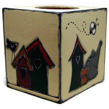 Charger l'image dans la galerie, Boite à mouchoirs carrée avec décor de jardin