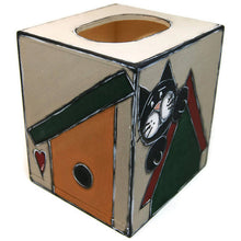 Charger l'image dans la galerie, Boite à mouchoirs chat et maisons d'oiseaux