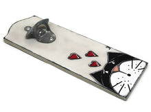 Charger l'image dans la galerie, Décapsuleur mural avec chat noir et blanc - Décoration maison