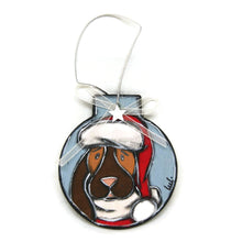 Load the image in the gallery,Christmas balls with dog and cat and Santa hat