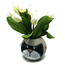 Load the image in the gallery,Ball-shaped vase with cat - Home decoration