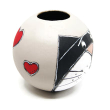 Load the image in the gallery,Ball-shaped vase with cat - Home decoration