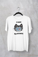 Charger l'image dans la galerie, T-shirt chat " je garde mes distances" -