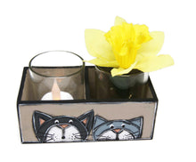 Charger l'image dans la galerie, Photophores avec deux chats - Décoration maison -