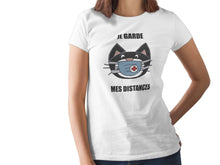 Charger l'image dans la galerie, T-shirt chat " je garde mes distances" -