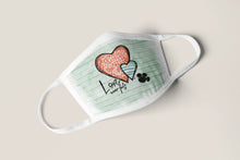 Charger l'image dans la galerie, Masque en tissu lavable avec coeurs
