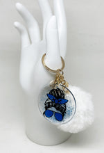 Load the image in the gallery,Women's pompom and sequins key ring