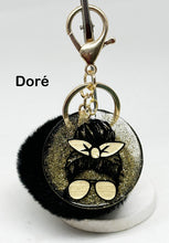 Load the image in the gallery,Women's pompom and sequins key ring