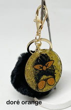 Load the image in the gallery,Women's pompom and sequins key ring