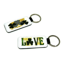 Charger l'image dans la galerie, Porte clés avec trèfles - bijoux - St Patrick - Cadeaux Homme