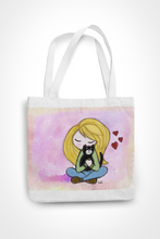 Charger l'image dans la galerie, Sac en coton fille au chat rose - Sacs et pochettes -