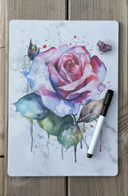 Load the image in the gallery,Ardoise magnétique Rose avec feutre effaçable et aimant.
