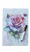 Load the image in the gallery,Ardoise magnétique Rose avec feutre effaçable et aimant.
