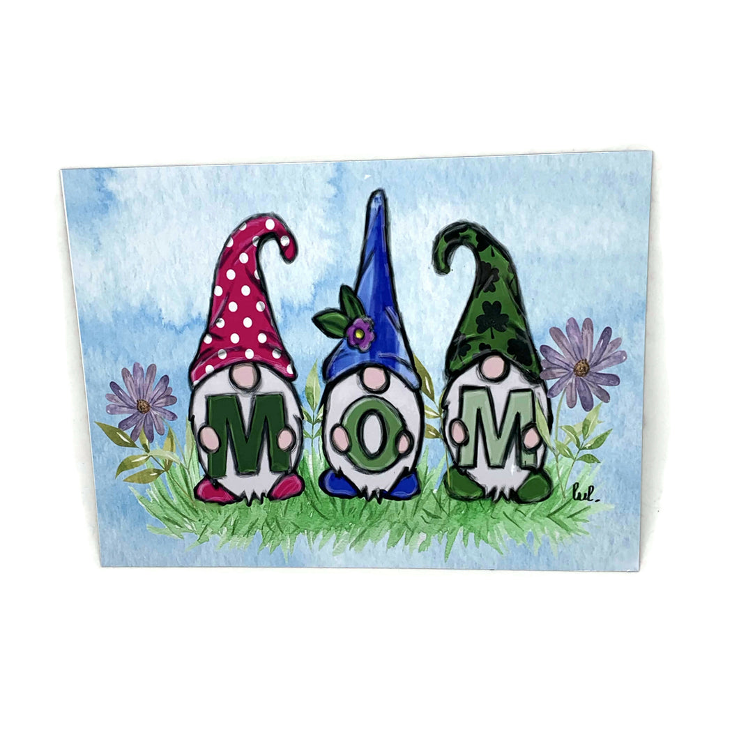 Mom plate with gnomes - Home decoration -