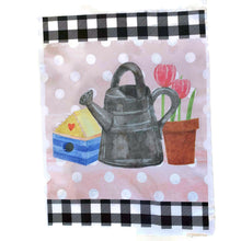 Load the image in the gallery,Garden Flag with Watering Can and Tulips - Home Decor

