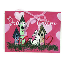Load the image in the gallery,Pink plate with personalized rabbit - Easter - Home decoration
