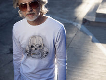 Load the image in the gallery,Men&#39;s long-sleeved T-shirt skull - Gifts for Men - Valentine&#39;s Day
