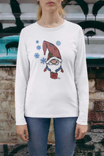 Load the image in the gallery,Long-sleeved T-shirt with Christmas elf
