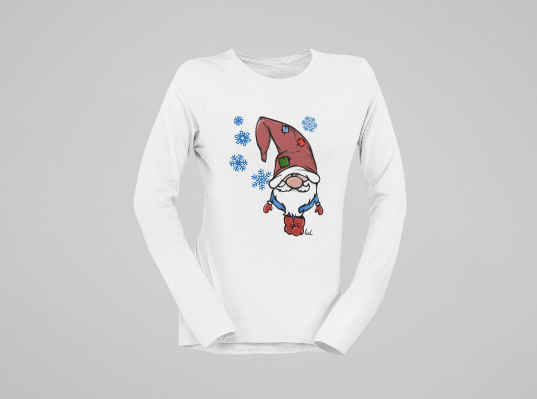 Long-sleeved T-shirt with Christmas elf