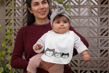 Load the image in the gallery,Baby bib with cats - child
