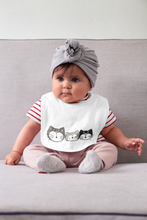 Load the image in the gallery,Baby bib with cats - child
