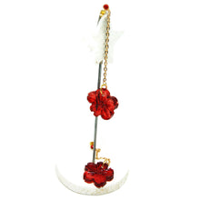 Load the image in the gallery,Red flower earrings - Jewelery -
