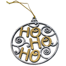 Load the image in the gallery,HO HO HO cutout wood ornament for Christmas tree
