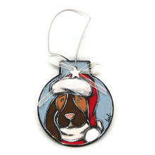 Load the image in the gallery,Christmas balls with dog and cat and Santa hat
